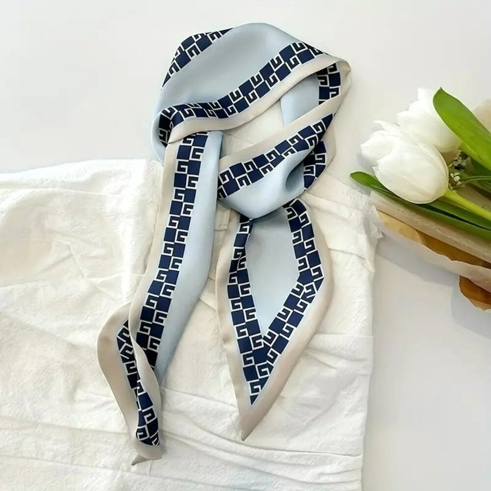 Soft Vintage Blue Chic Hair Ties & Headbands - (SKU #0337) - Picture 2 of 8